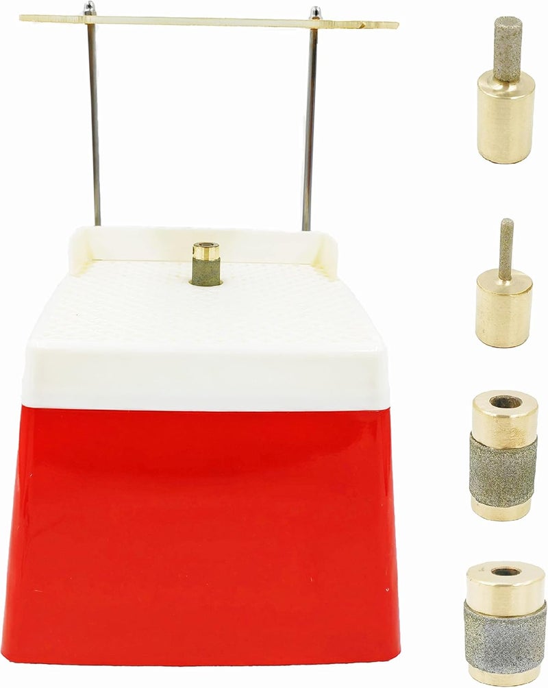 ZIYUCOOL Portable Stained Glass Grinder Machine,Stained Glass Making Tools 110V 65W Glass Diamond Ceramics Art Glass DIY Bench Grinder Tool Machine with 5PCS Grinder Bits - Image 1